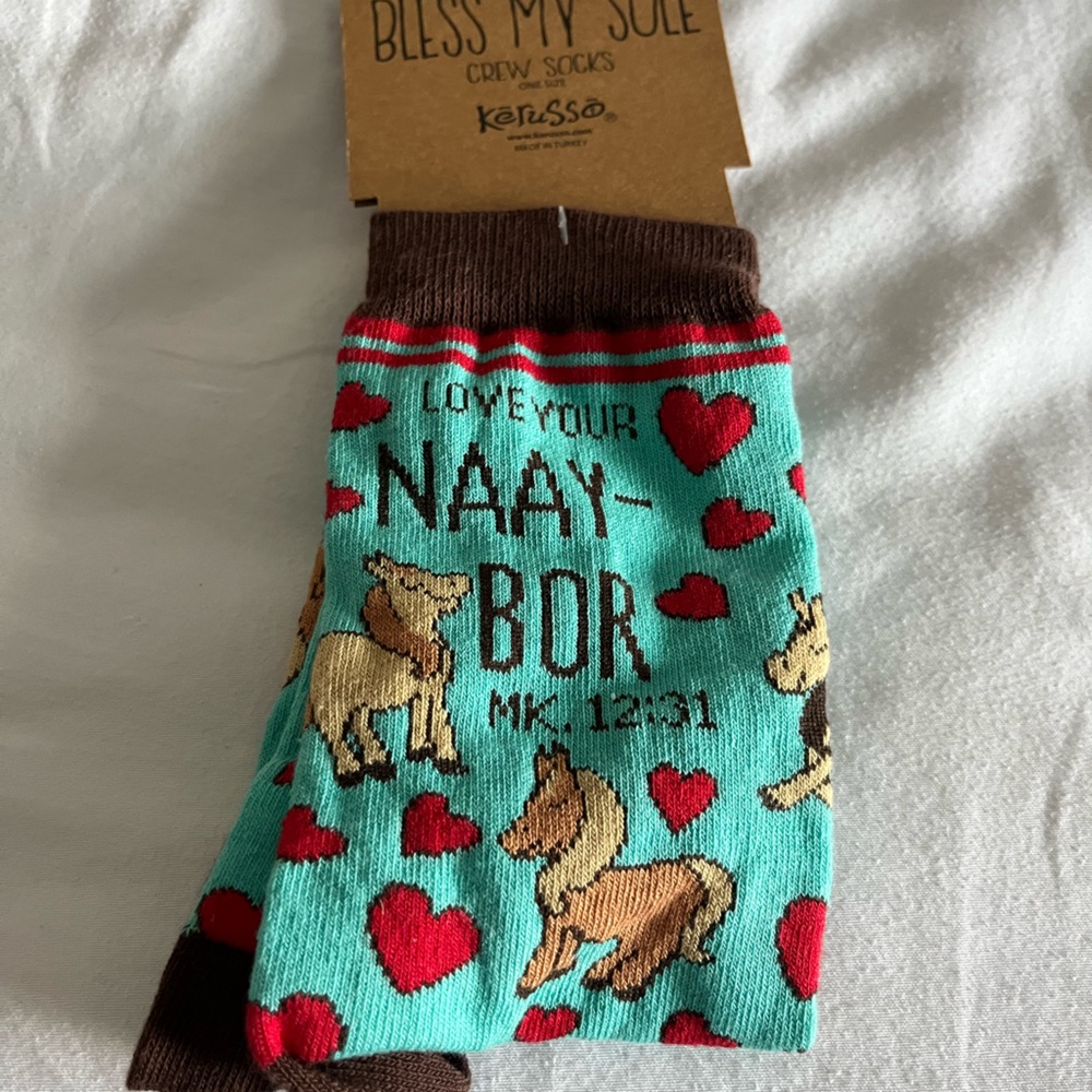 Horse socks- love your neighbor!